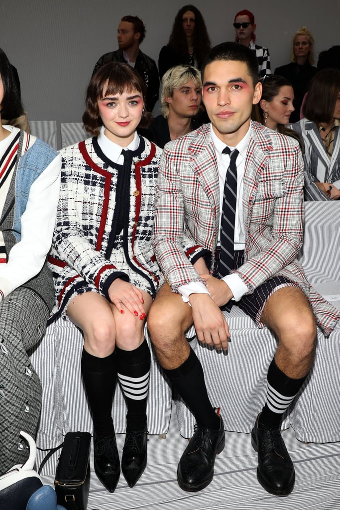Maisie Williams and Reuben Selby at Thom Browne's Paris Fashion Week Show