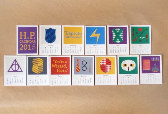 Harry Potter-Inspired 2015 Desk Calendar