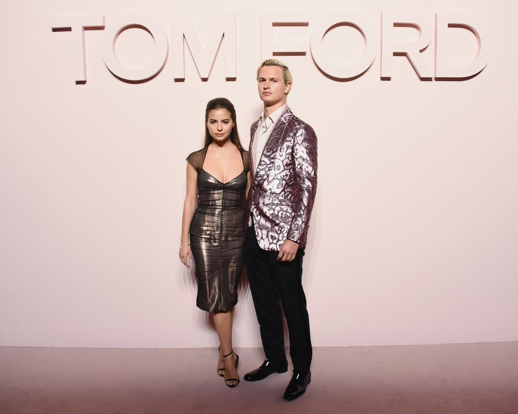 Violetta Komyshan and Ansel Elgort at Tom Ford Fall 2019