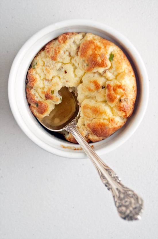 Ham and Cheese Soufflés