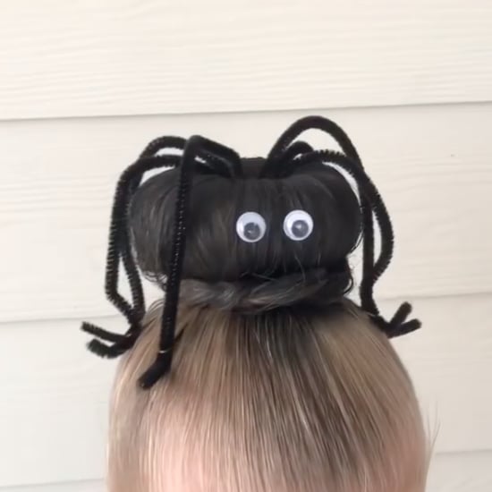 Mom's DIY Hairstyle on Daughter For Halloween