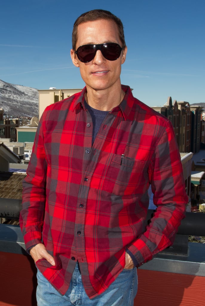 Matthew McConaughey kept his shades on while hanging out at the festival in 2013.