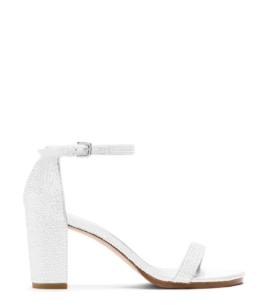 Nearlynude Sandal in Pavé Crystals Chalk White ($2,200)