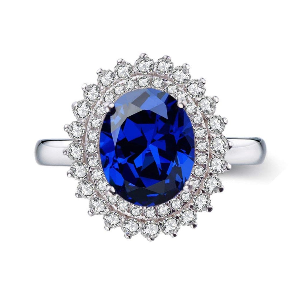 Chic Code Royal Blue Sapphire Engagement Ring For Women