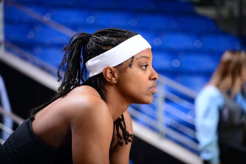 ARLINGTON, TX -  MAY 5: Diamond DeShields #88 of the Dallas Wings warms up before the preseason game against the Chicago Sky on May 5, 2023 at the College Park Center in Arlington, TX. NOTE TO USER: User expressly acknowledges and agrees that, by download