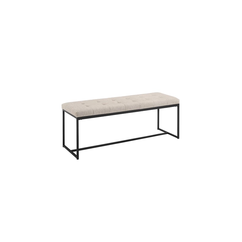 Saracina Home 48" Upholstered Bench with Metal Base