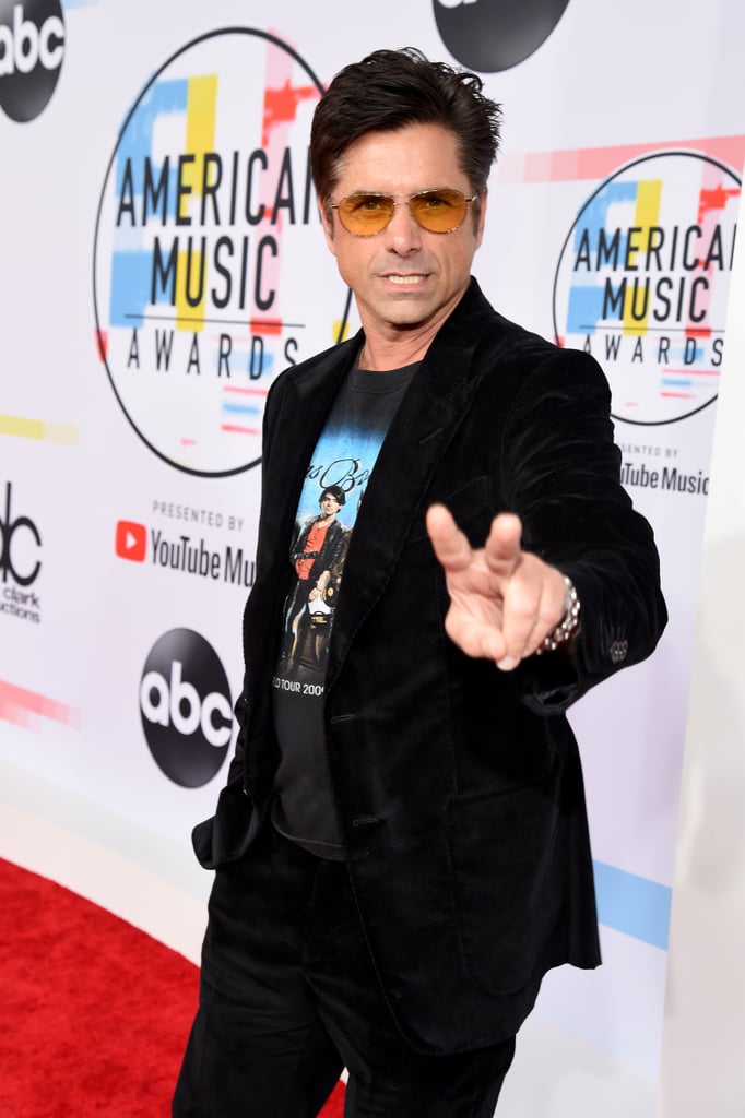 John Stamos Wearing Jonas Brothers T-Shirt at 2018 AMAs