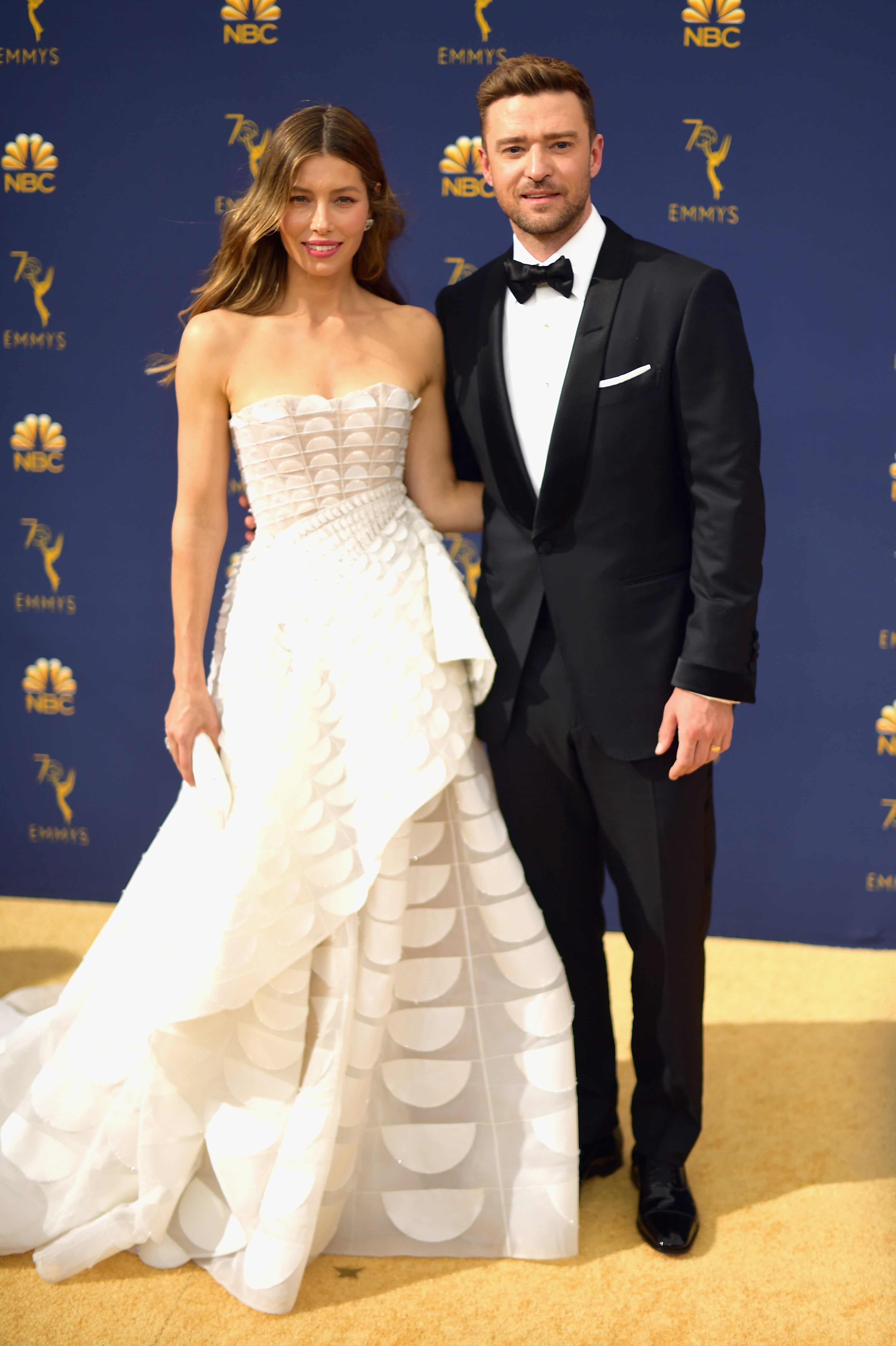 jessica biel emmy dress designer Justin Timberlake and Jessica Biel Turned the Emmys Into Their Second  Wedding