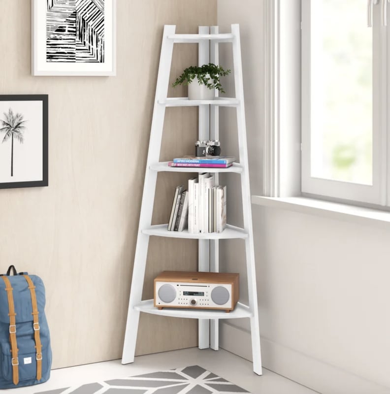 For Your Corner: Tisha W Solid Wood Corner Bookcase