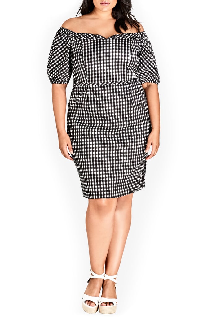 City Chic Check Me Out Sheath Dress