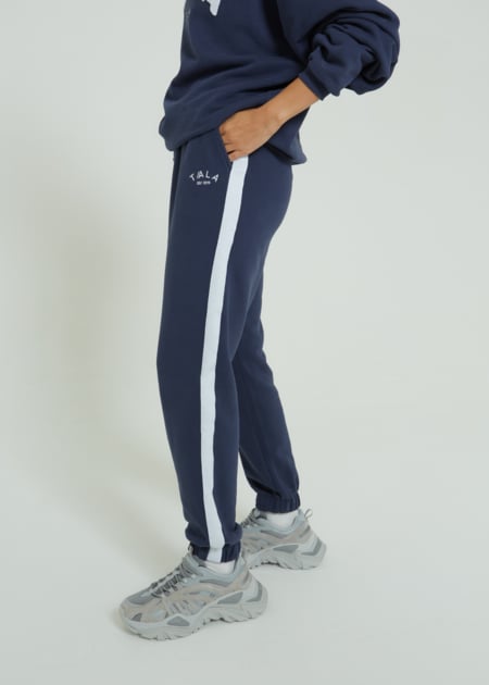 Dusk Side Stripe Joggers in Vintage Navy