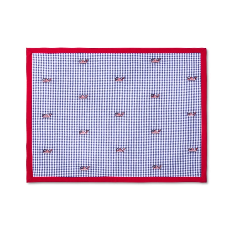 Flag Whale and Gingham Placemat