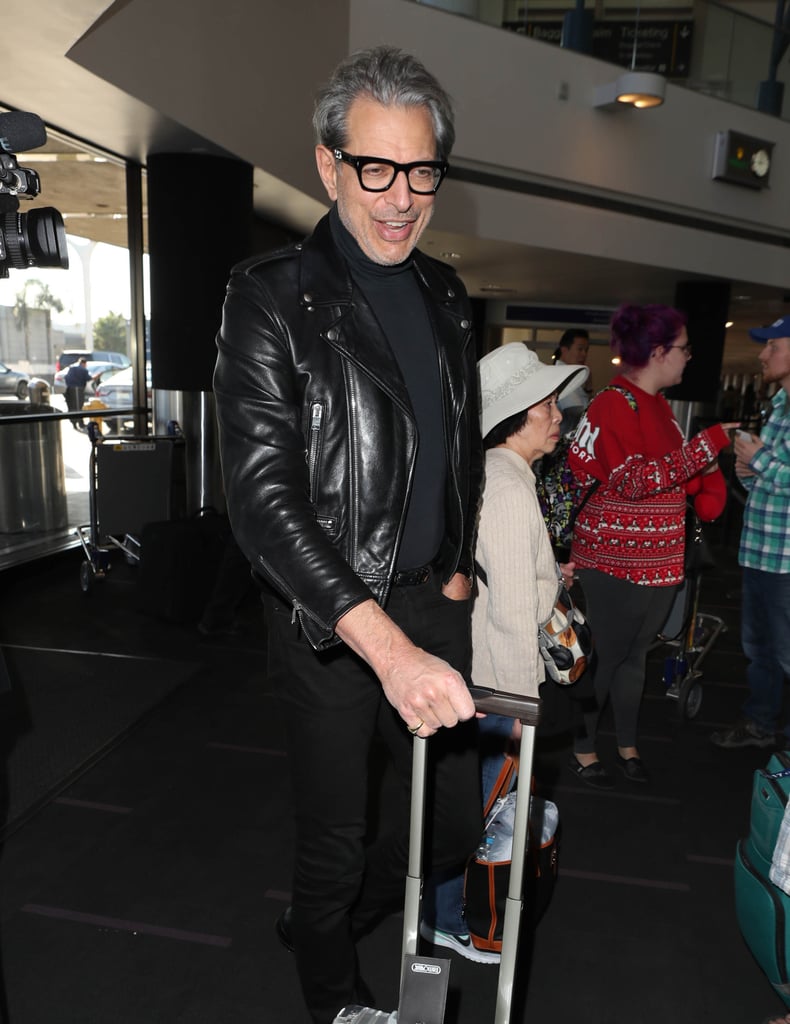 Jeff Goldblum in a Leather Jacket