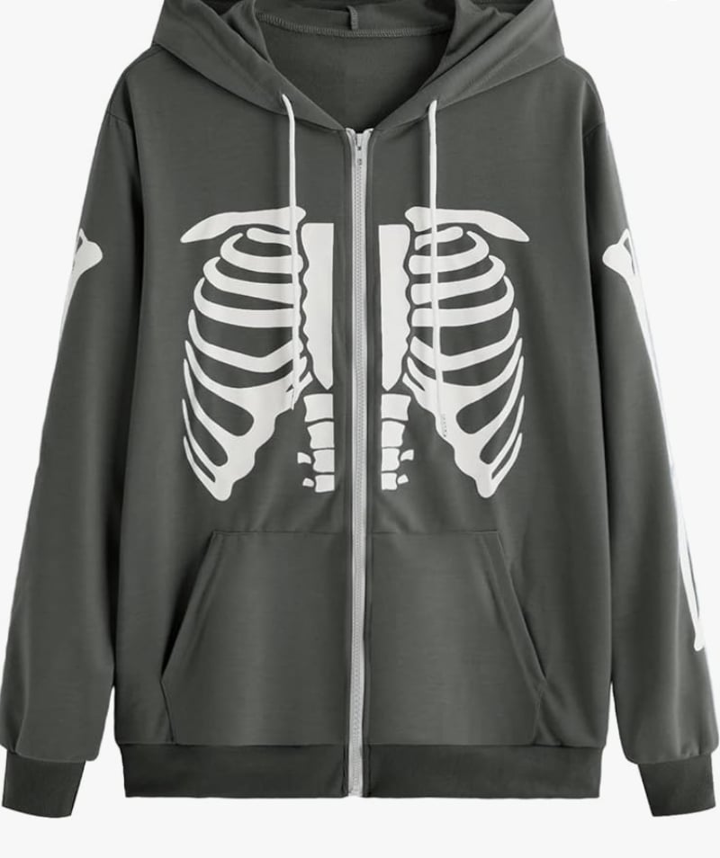 A Skeleton Hoodie Sweatshirt
