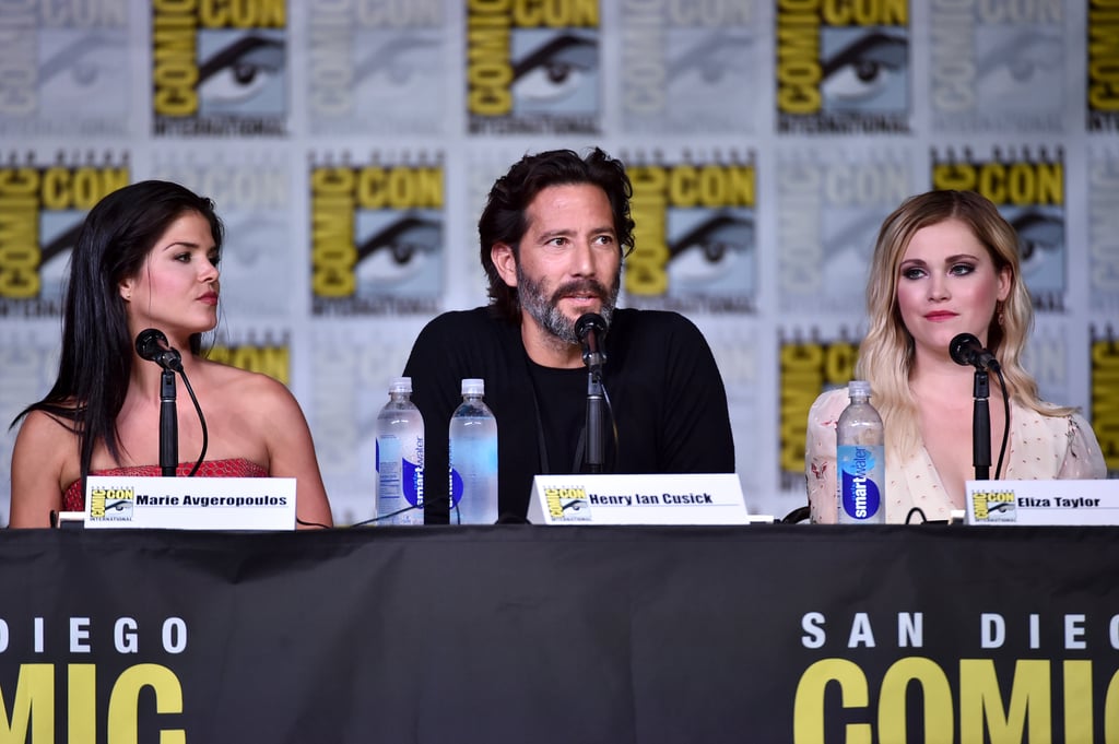 Pictured: Marie Avgeropoulos, Henry Ian Cusick, and Eliza Taylor.