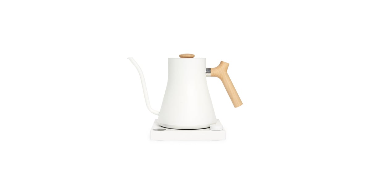 Fellow Stagg EKG Electric Kettle in Matte White and Maple Fellow