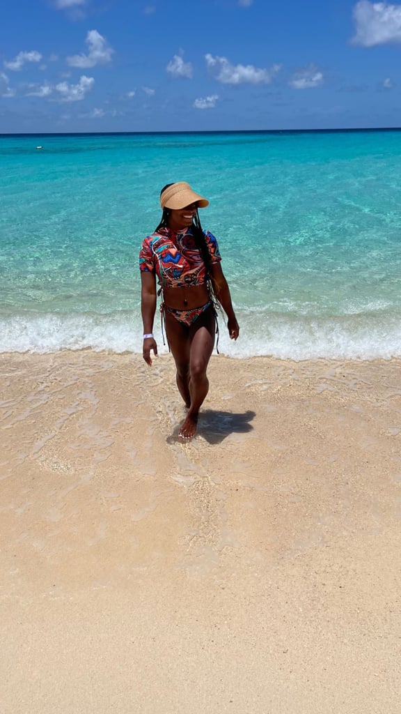 Simone Biles Wears Colourful Bikini in Turks and Caicos