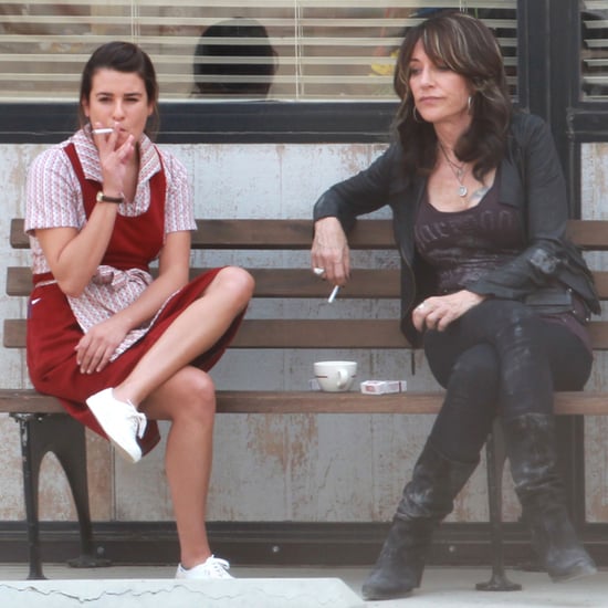 Lea Michele on the Sons of Anarchy Set Pictures