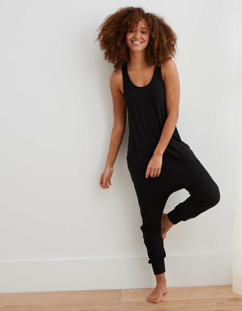 Aerie Real Soft Ribbed Sleep Jumpsuit