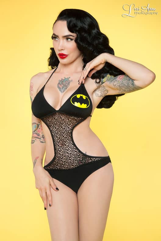 Batman Bandeau Bikini Women's Swimsuit Black
