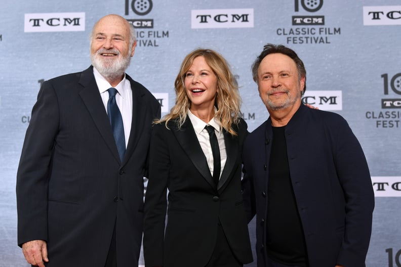 HOLLYWOOD, CA - APRIL 11:  (L-R) Special Guests Rob Reiner, Meg Ryan, and Billy Crystal attend The 30th Anniversary Screening of 