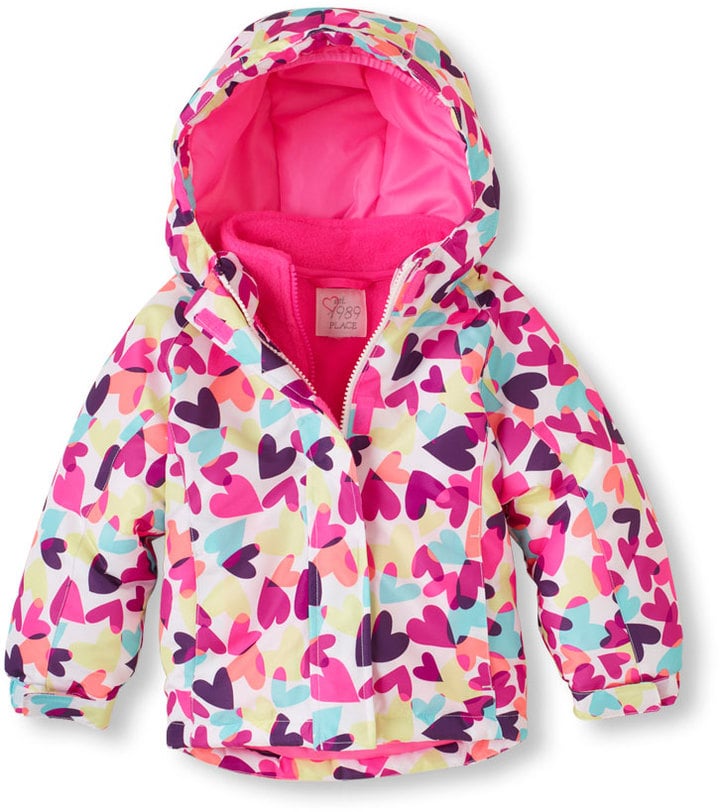 Girls' Heart Print 3-in-1 Jacket