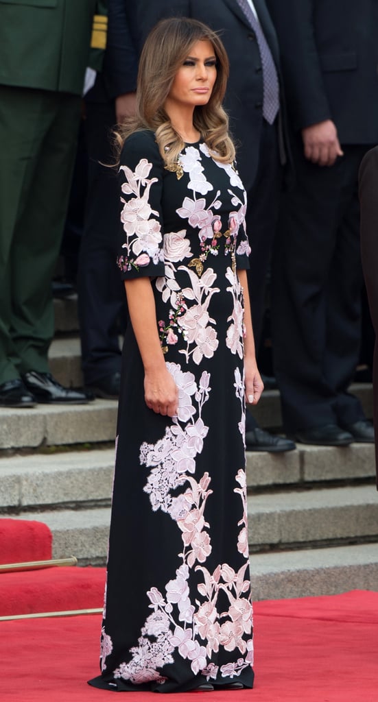 Melania in a Custom Dolce & Gabbana Dress