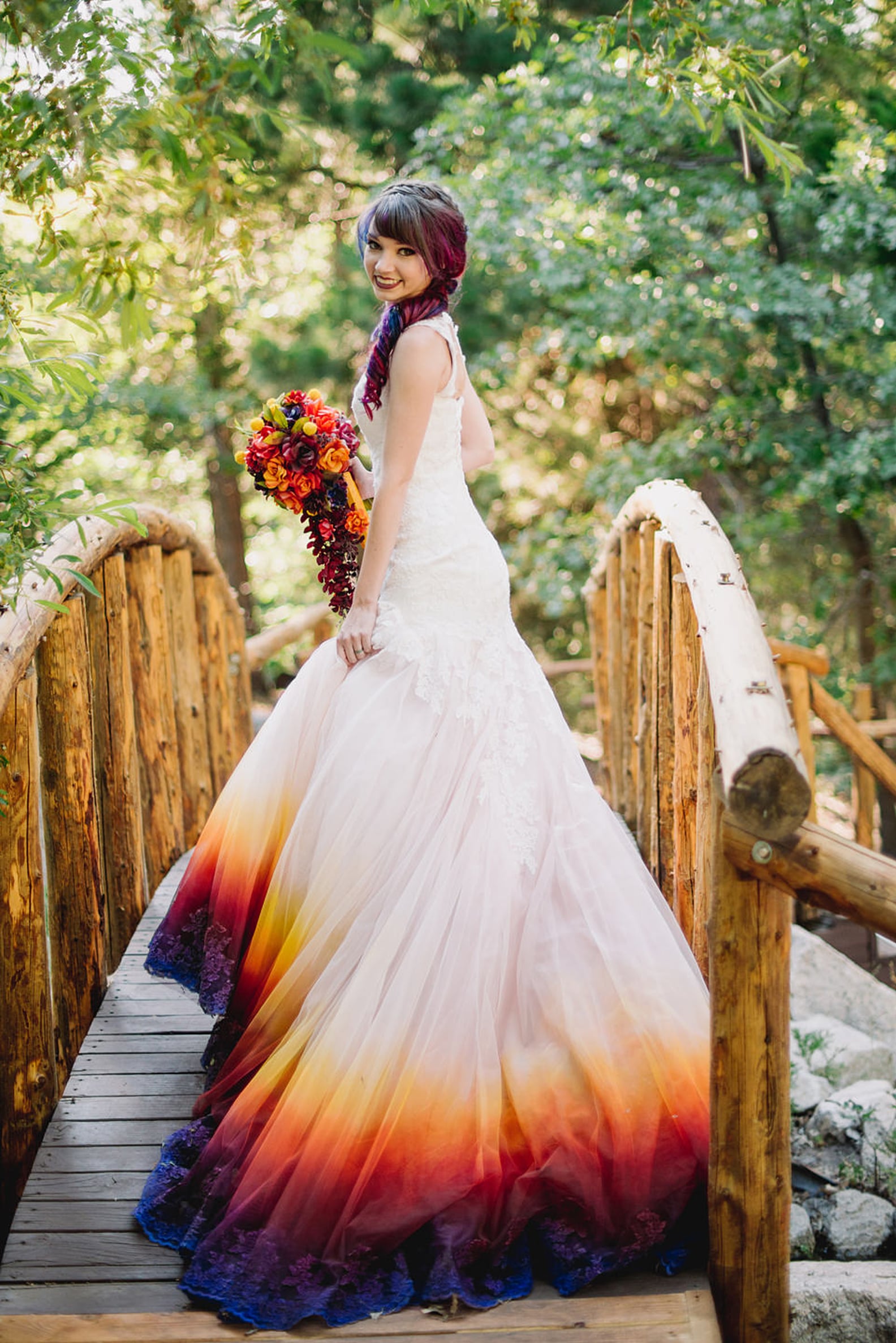 Colorful Ombre Wedding | POPSUGAR Love & Sex
