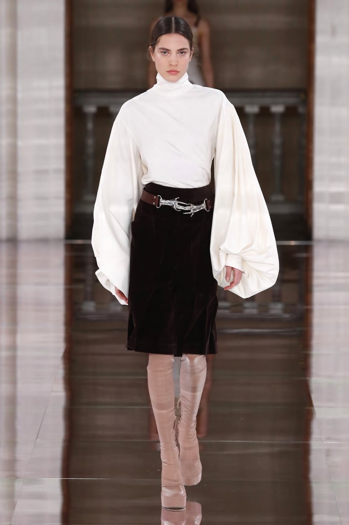 Victoria Beckham Autumn/Winter 2020: The Clasping Hands Belt Buckle