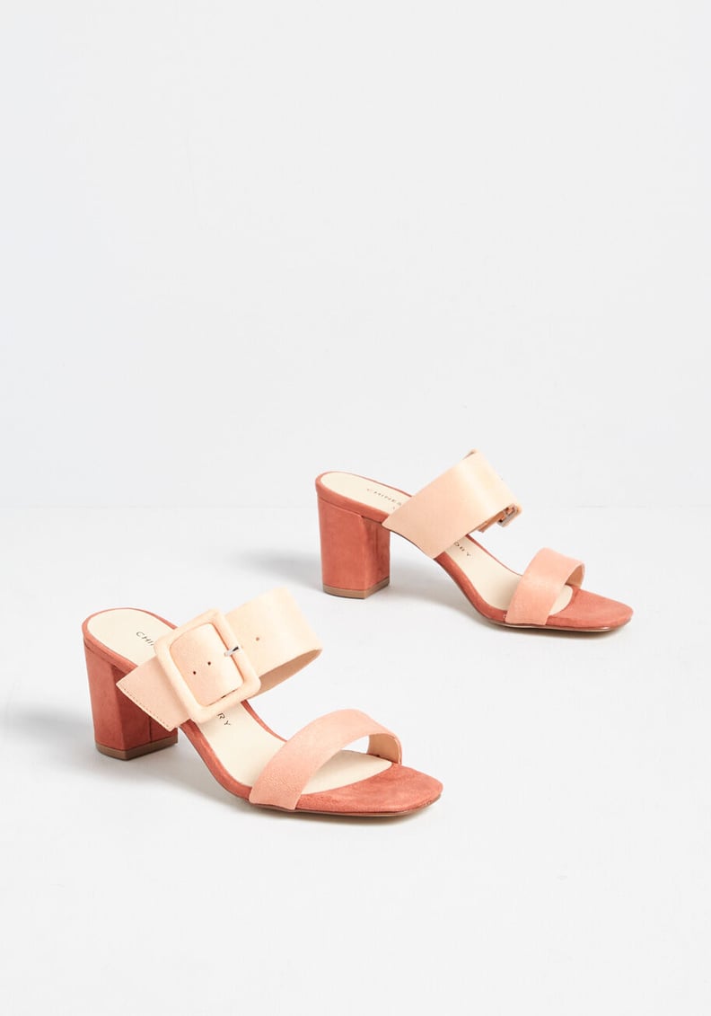 Around the Colorblock Slide Heels