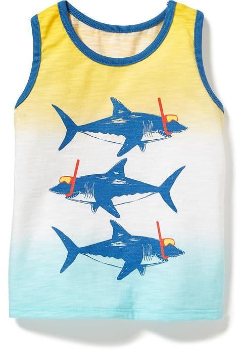 Shark Graphic Ombré Tank