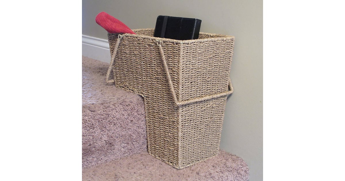 Household Essentials Seagrass Wicker Stair Step Basket With Handle