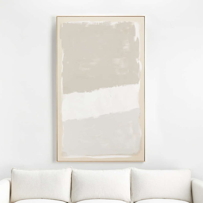 A Large Art Piece: Crate and Barrel Neutral Modern Moment Wall Art