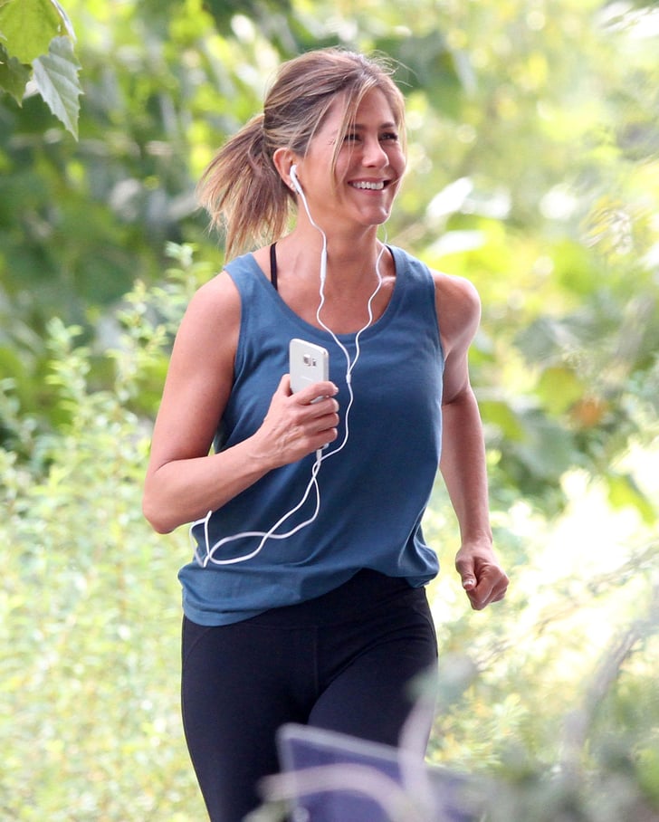 Jennifer Aniston Works Out In Fabletics Gear Popsugar Fitness Photo 2
