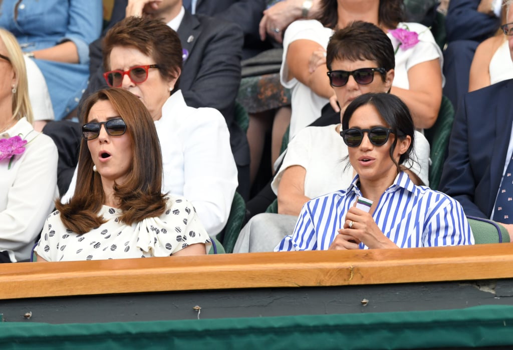 Kate Middleton and Meghan Markle at Wimbledon 2018