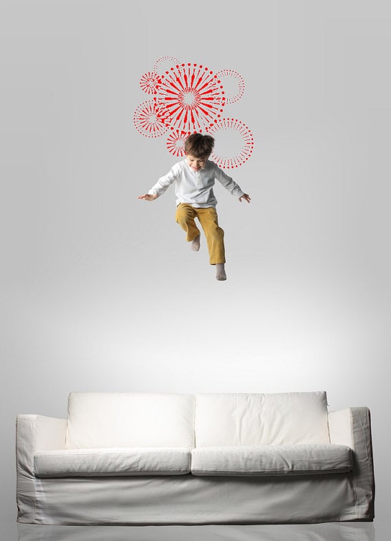 firework wall decal