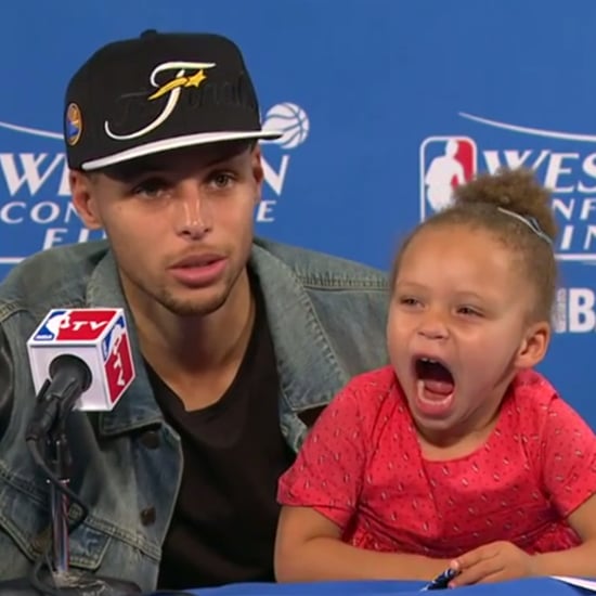 Stephen Curry's Daughter, Riley, Funny at Press Conference