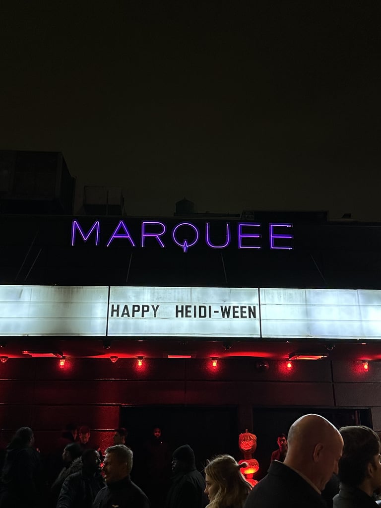 Arriving at Heidi Klum's Halloween Party