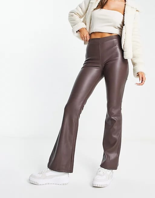 ASOS DESIGN extreme flare pants in black