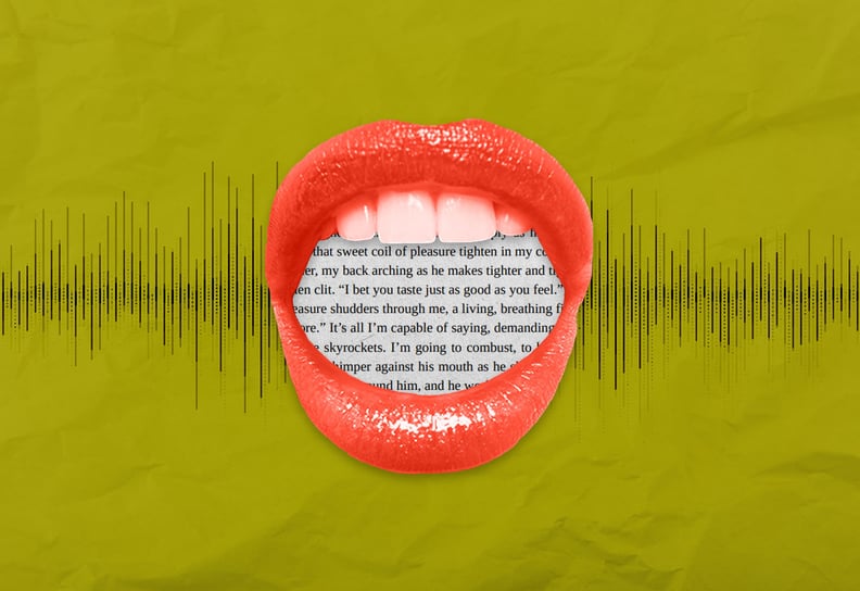 Designed Graphic of Lips on Green Background With Audio 