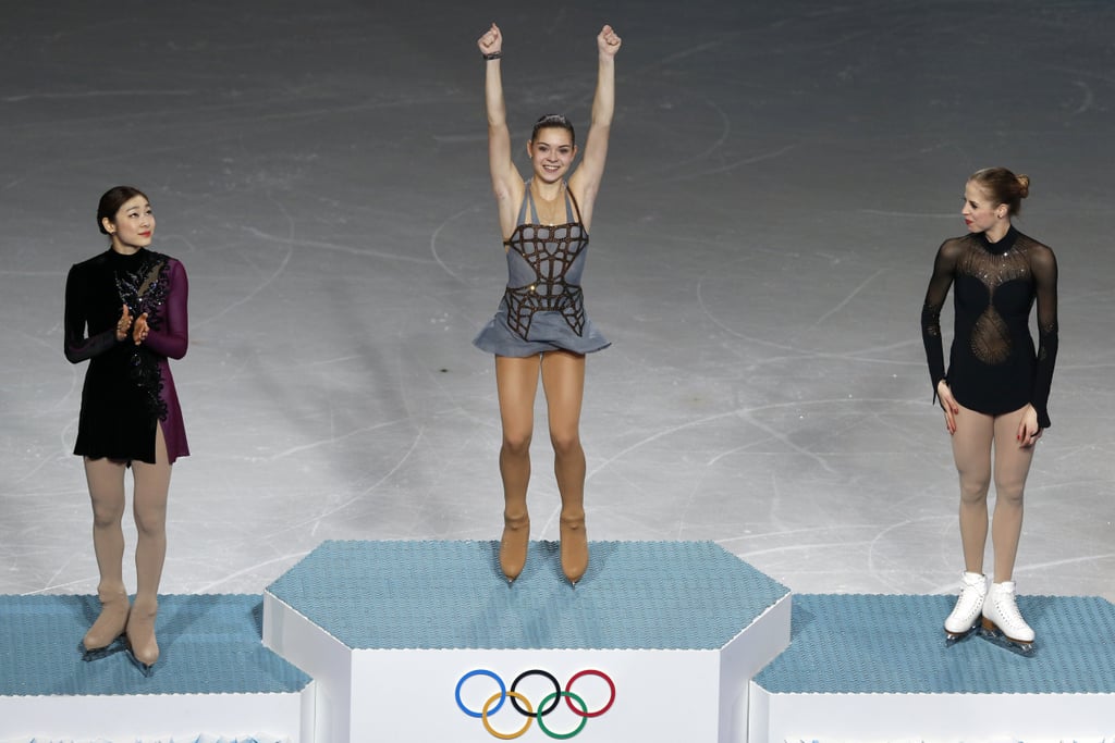 Adelina Sotnikova took her spot at the podium.