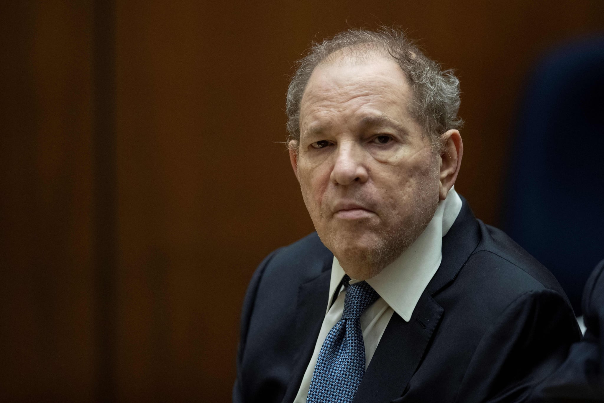 Former film producer Harvey Weinstein appears in court at the Clara Shortridge Foltz Criminal Justice Centre in Los Angeles, California, on 04 October 2022. - Weinstein was extradited from New York to Los Angeles to face sex-related charges. (Photo by ETIENNE LAURENT / POOL / AFP) (Photo by ETIENNE LAURENT/POOL/AFP via Getty Images)