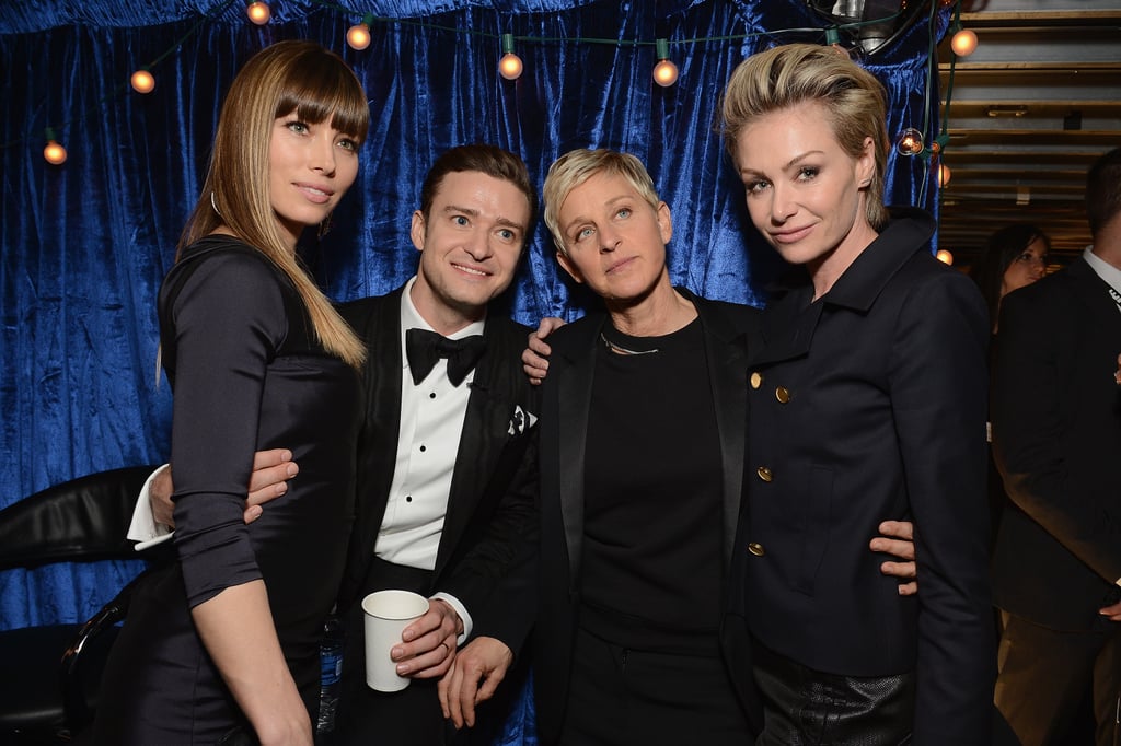 The BFFs hung out with their other halves backstage at the Grammys in 2013.