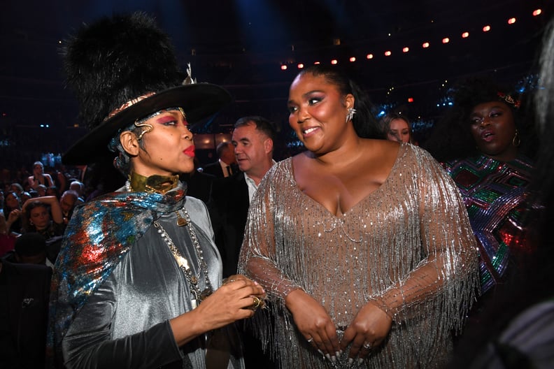 Erykah Badu and Lizzo at the 2020 Grammys