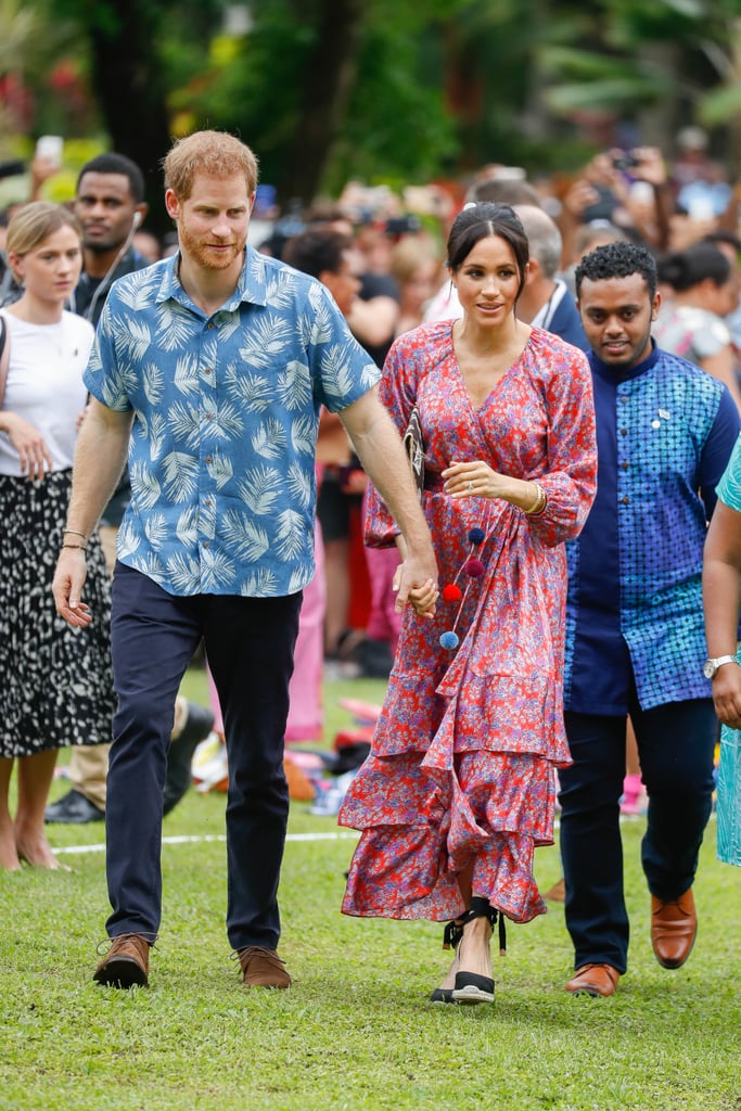 Meghan Markle Wears Figue Ruffle Dress in Fiji October 2018