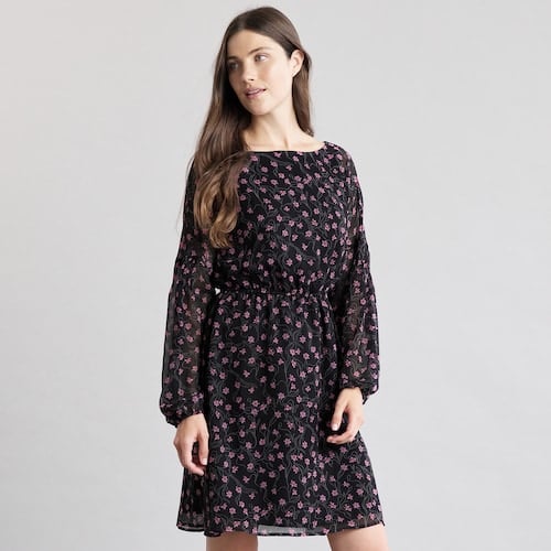 Elizabeth and James Boatneck Elastic Waist Dress