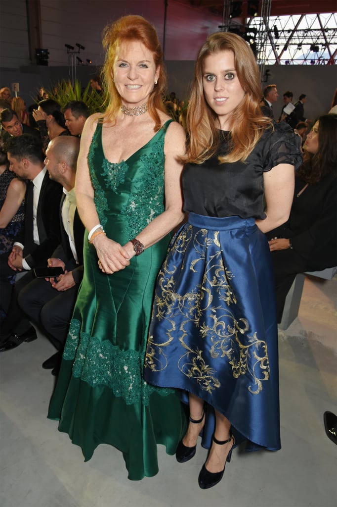 With her mom, Sarah Ferguson, at the Cannes Film Festival.