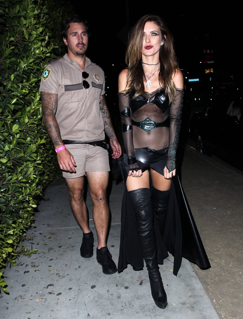 Audrina Patridge wore a see-through black dress. Her boyfriend, Corey Bohan, showed off his stems in Reno 911! shorts.