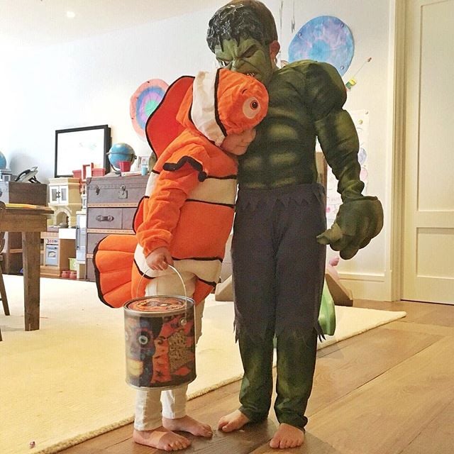 Ben and Vivian Brady shared a sweet hug before heading out trick or treating.