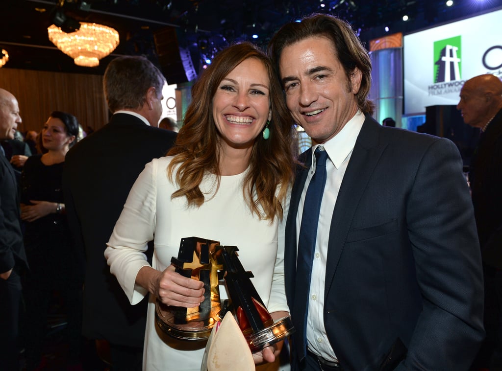 The actress reunited with her My Best Friend's Wedding costar Dermot Mulroney at the Hollywood Film Awards in October 2013.